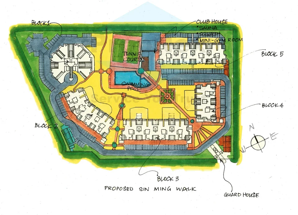 Site plan of Bishan Park Condominium in Singapore