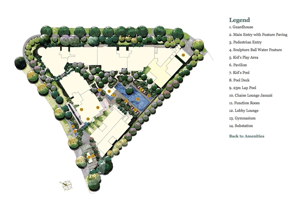Site plan of Bishopsgate Residences in Singapore