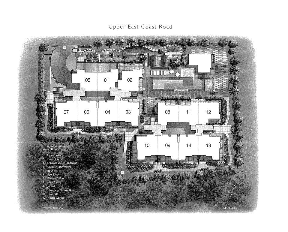 Site plan of Bleu @EAST Coast in Singapore