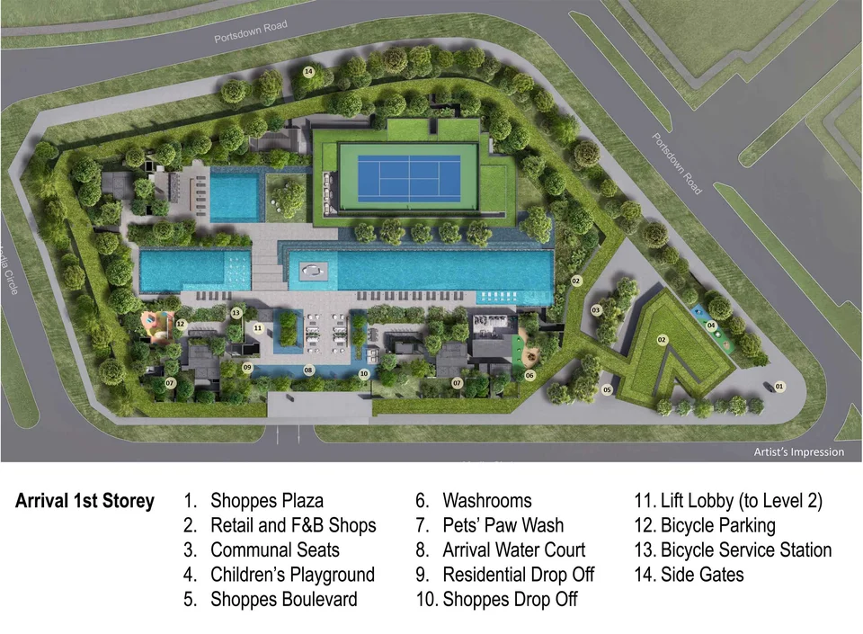 Site plan of Bloomsbury Residences in Singapore