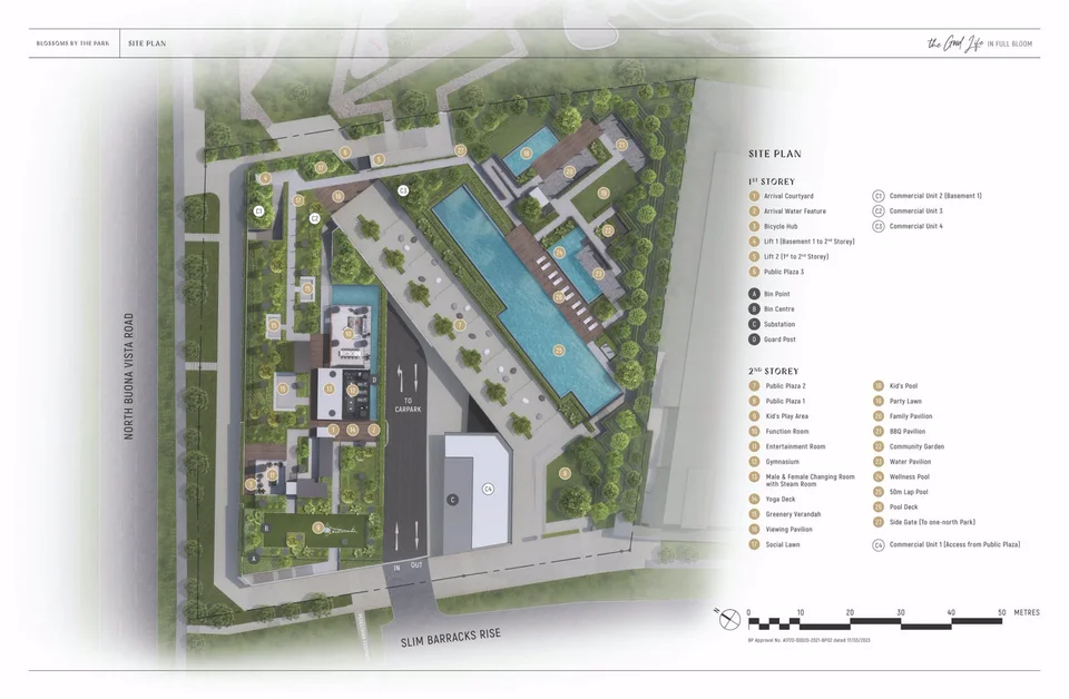 Site plan of Blossoms By The Park in Singapore