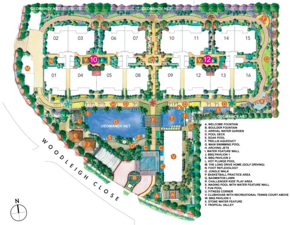 Site plan of Blossoms @WOODLEIGH in Singapore