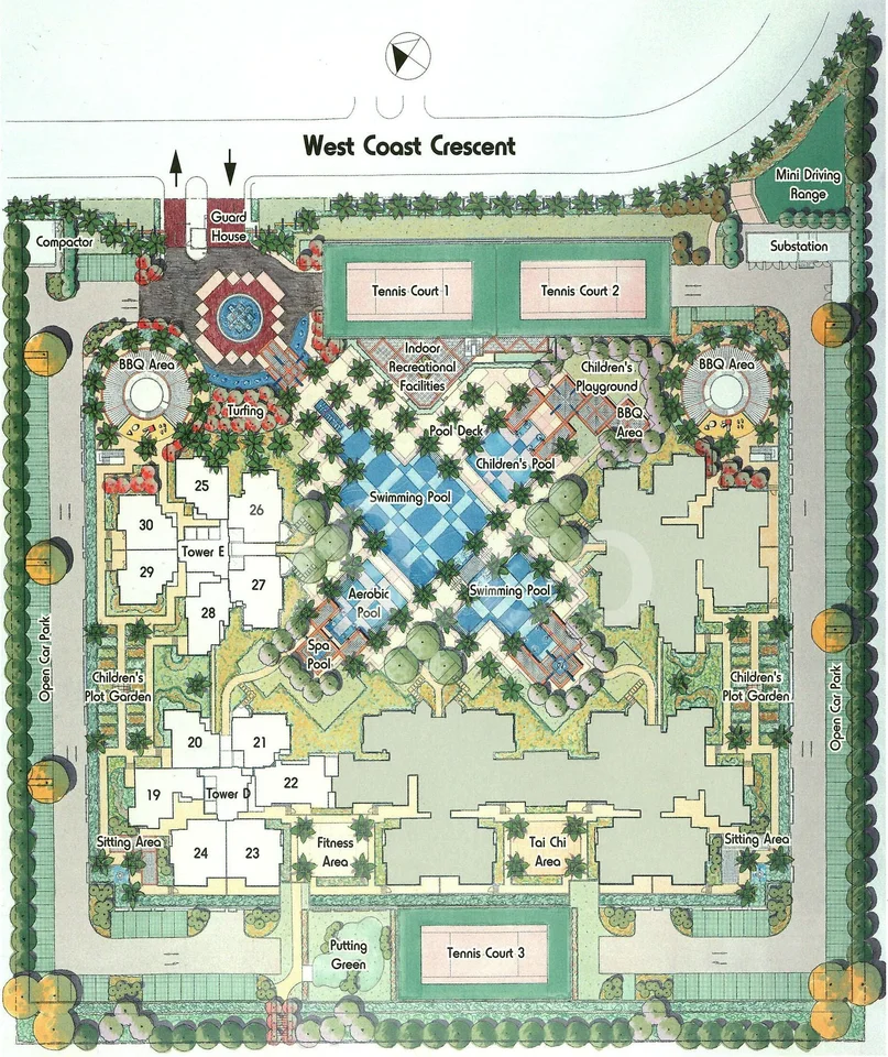 Site plan of Blue Horizon in Singapore