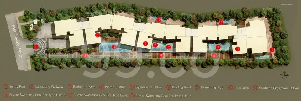 Site plan of Bluwaters 2 in Singapore