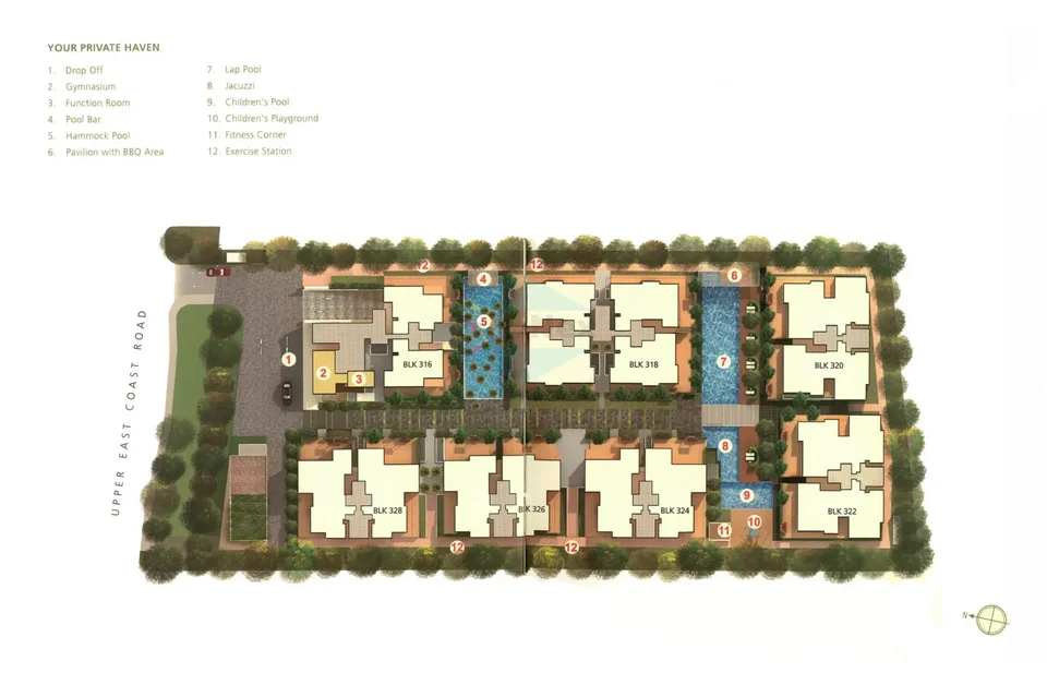 Site plan of Breeze By The East in Singapore