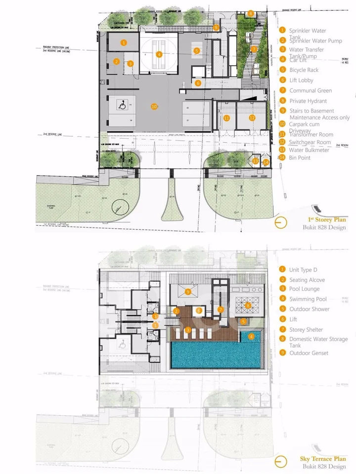 Site plan of Bukit 828 in Singapore
