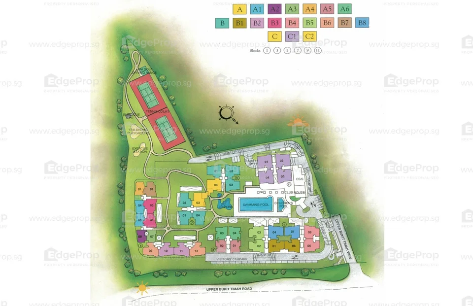 Site plan of Bukit Regency in Singapore