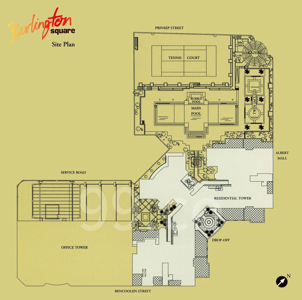 Site plan of Burlington Square in Singapore