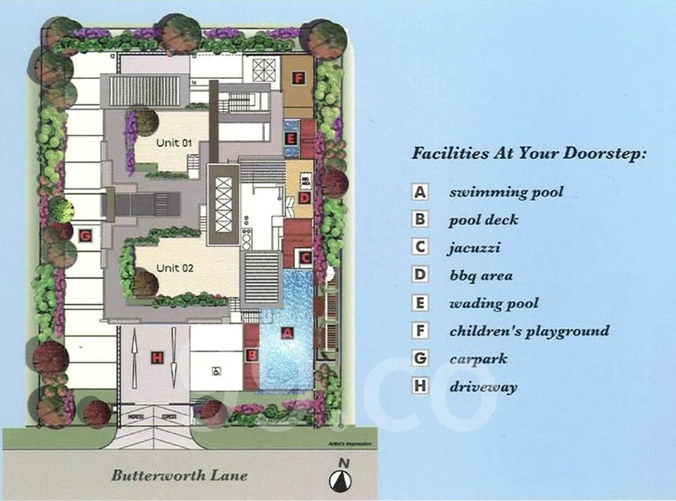 Site plan of Butterworth 33 in Singapore