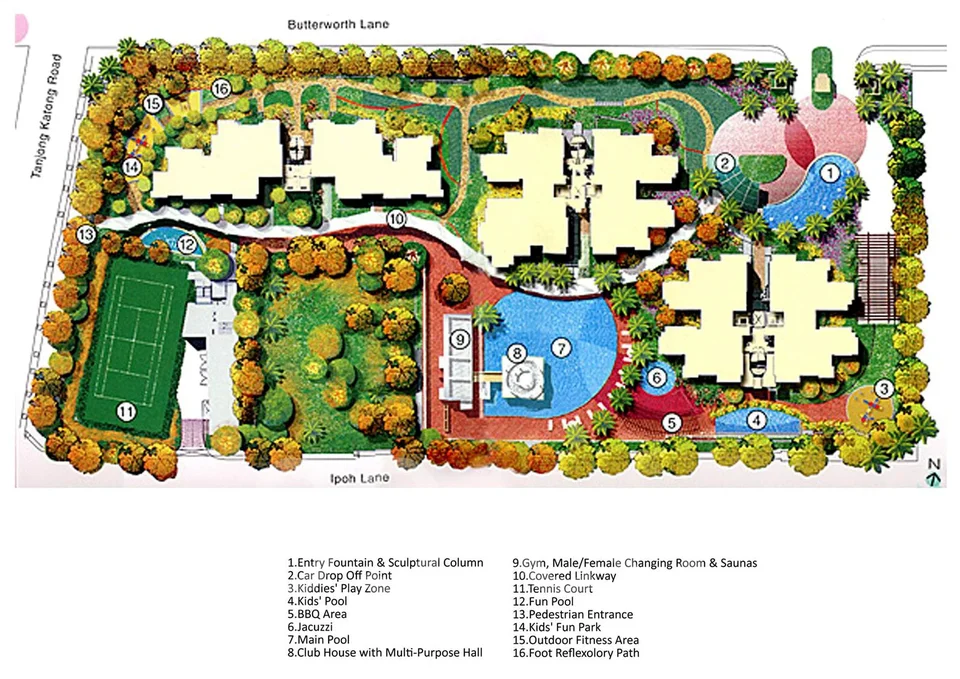 Site plan of Butterworth 8 in Singapore