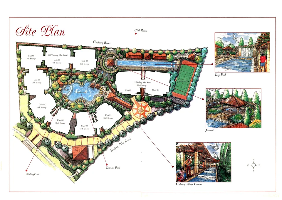 Site plan of Camelot By-The-Water in Singapore