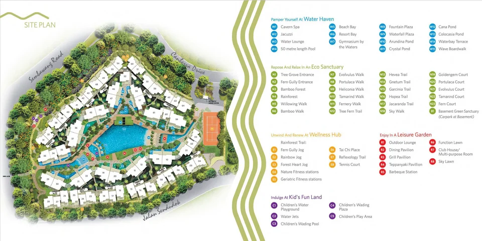 Site plan of Canberra Residences in Singapore
