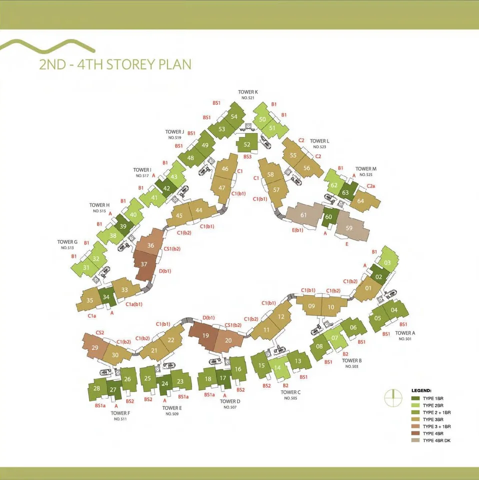 Site plan of Canberra Residences in Singapore