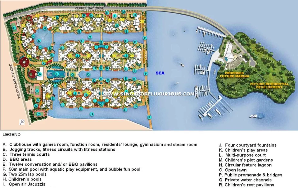 Site plan of Caribbean At Keppel Bay in Singapore