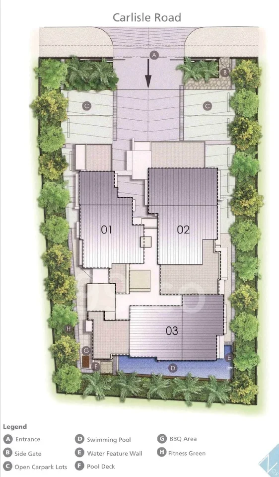 Site plan of Carlyx Green in Singapore