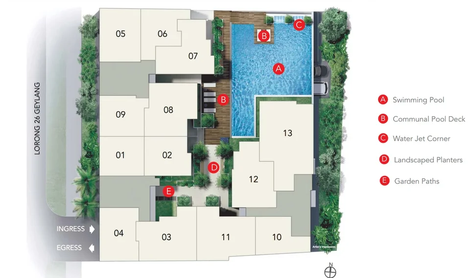 Site plan of Casa Aerata in Singapore