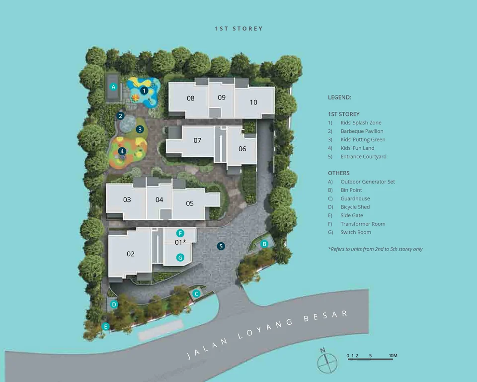 Site plan of Casa Al Mare in Singapore