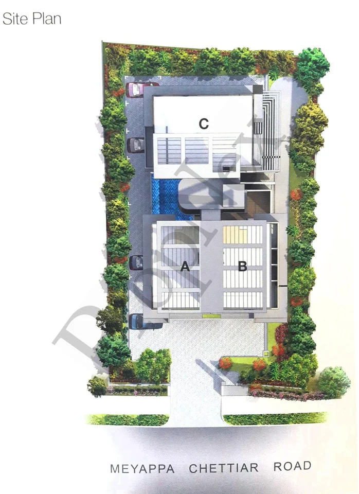 Site plan of Casa Meya in Singapore