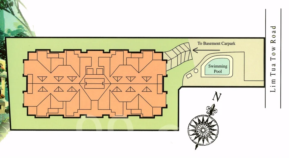 Site plan of Casa Riviera in Singapore