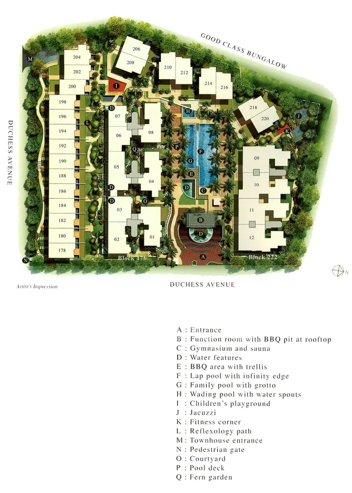 Site plan of Casabella in Singapore
