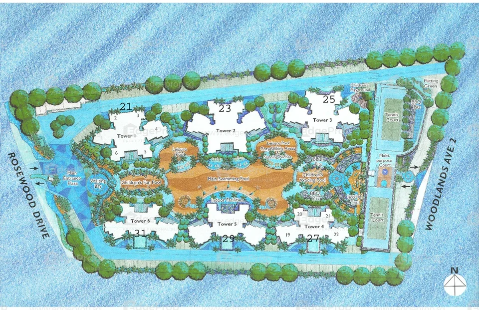 Site plan of Casablanca in Singapore