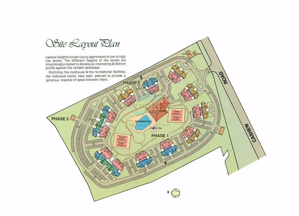 Site plan of Cashew Heights Condominium in Singapore