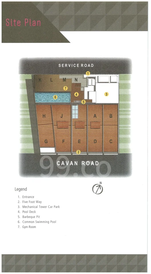 Site plan of Cavan Suites in Singapore