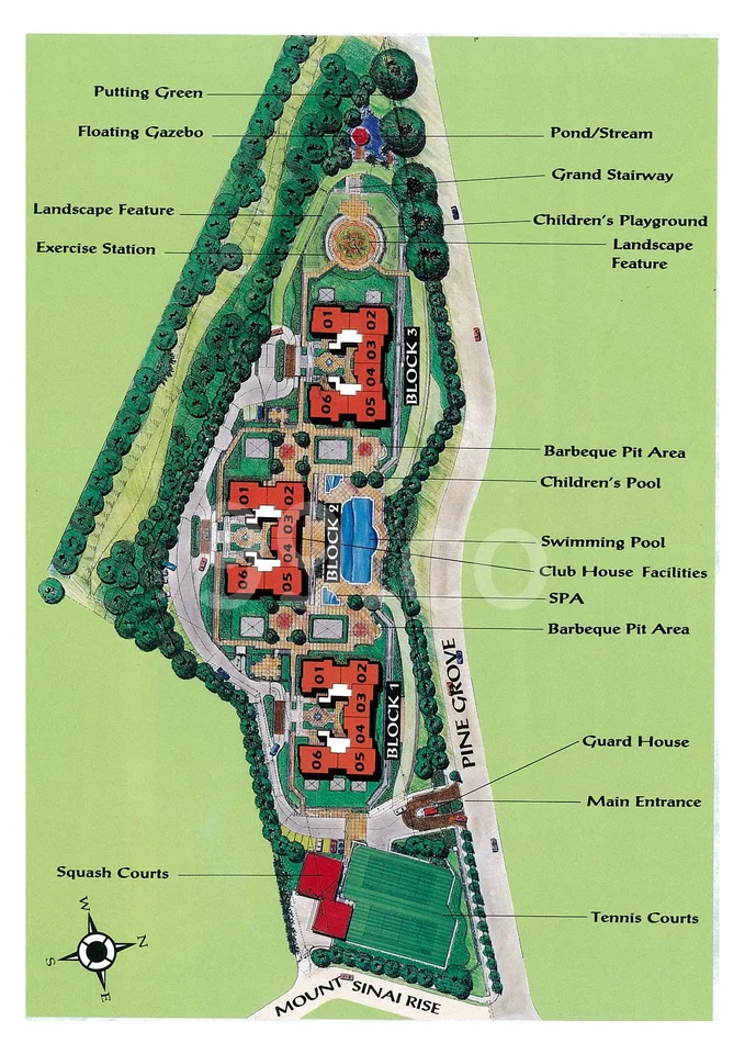 Site plan of Cavendish Park in Singapore