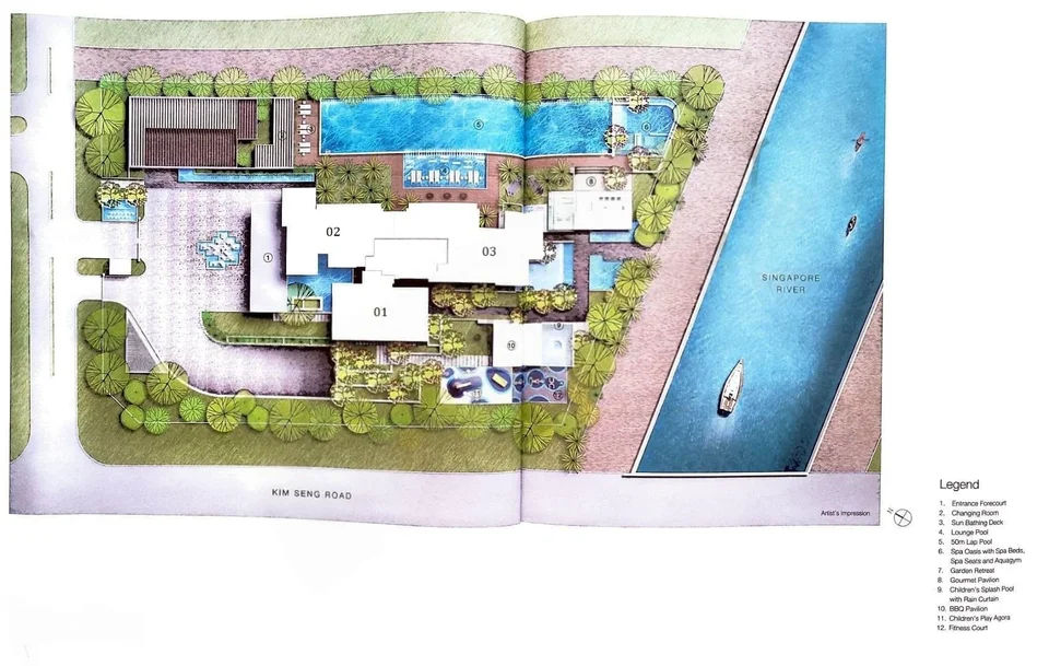 Site plan of Kim Seng Plaza in Singapore