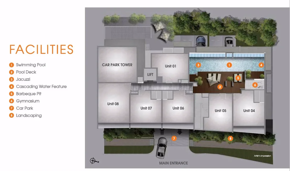 Site plan of Centra Studios in Singapore