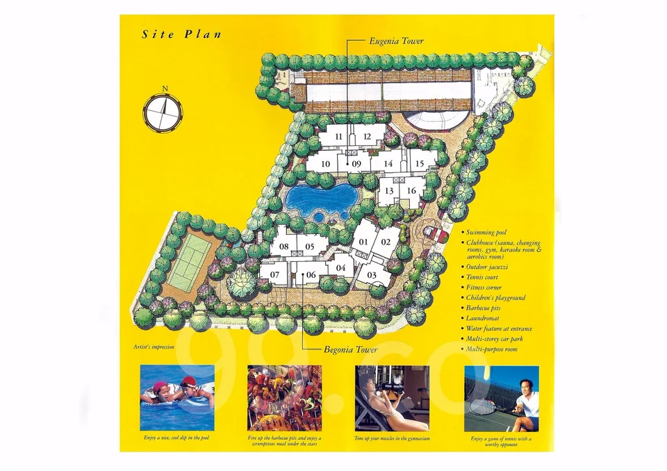 Site plan of Central Grove in Singapore