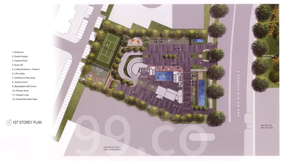 Site plan of Centro Residences in Singapore