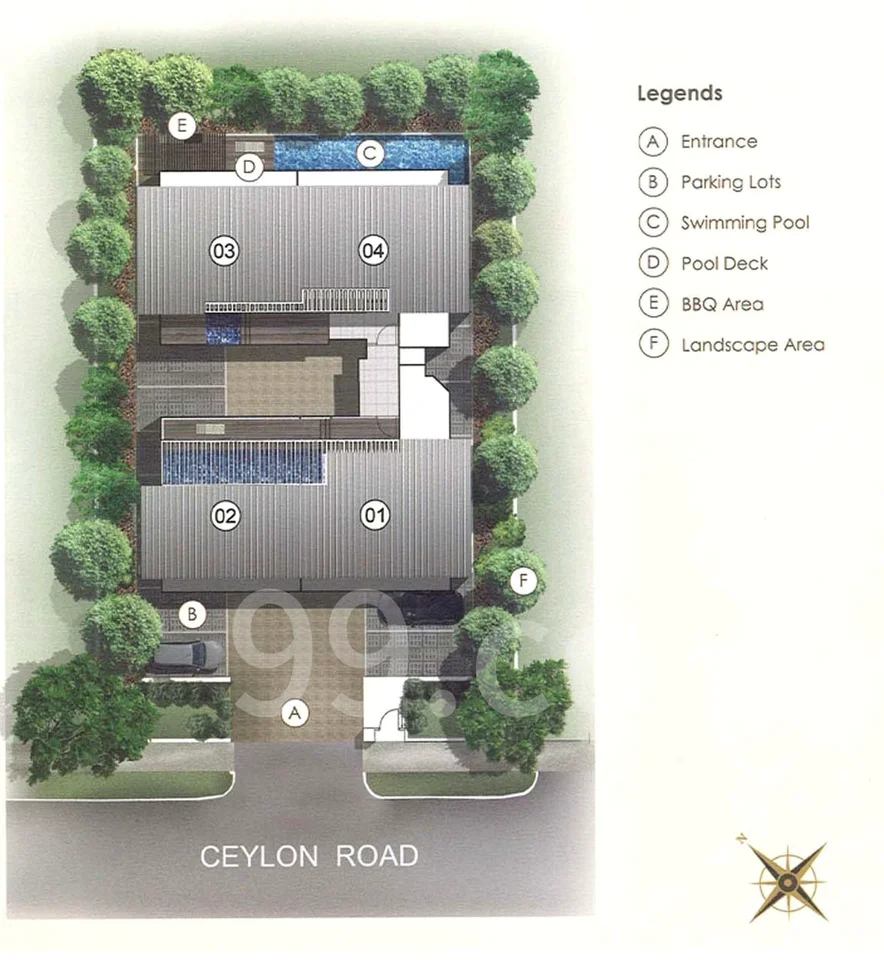 Site plan of Ceylon Point in Singapore