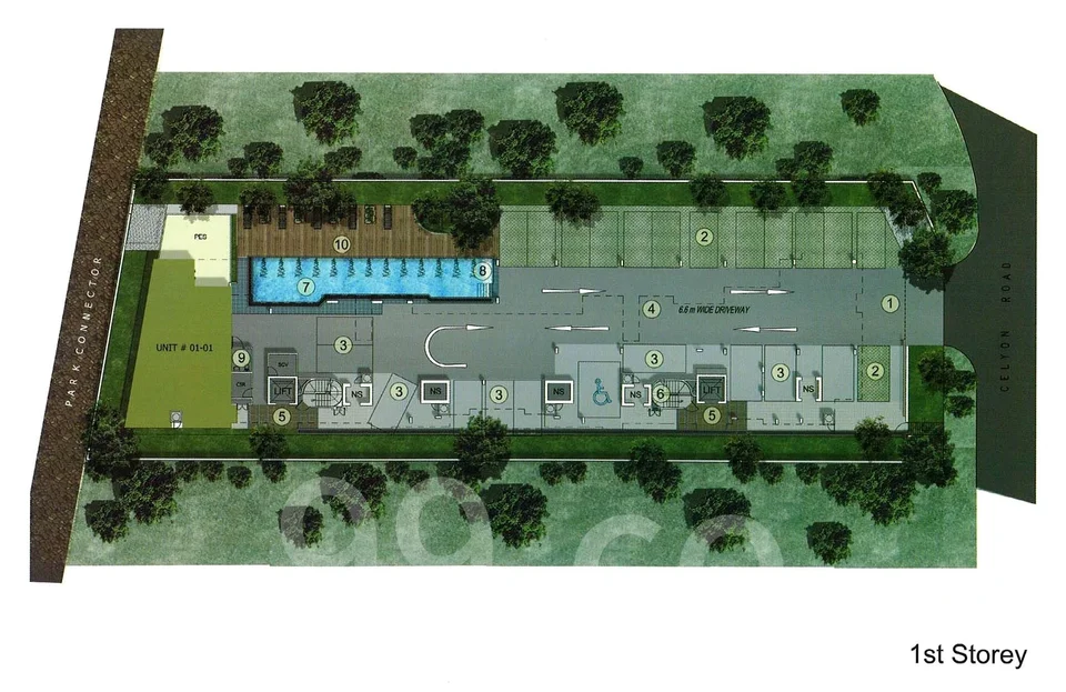 Site plan of Ceylon Residence in Singapore