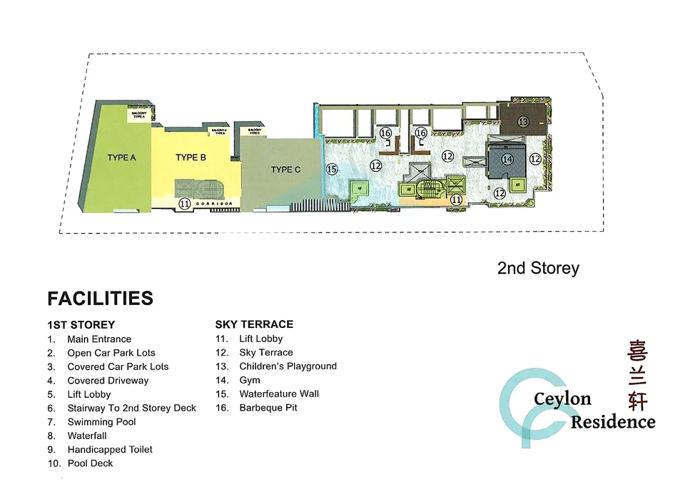 Site plan of Ceylon Residence in Singapore