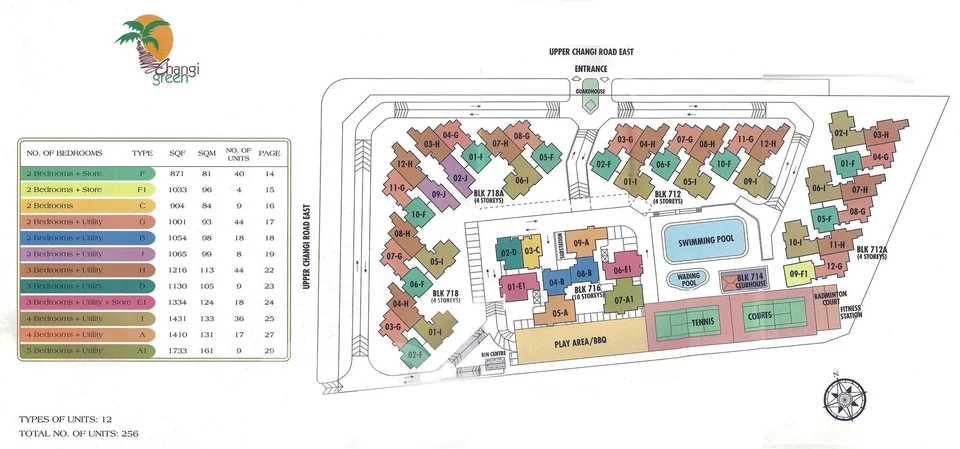 Site plan of Changi Green in Singapore
