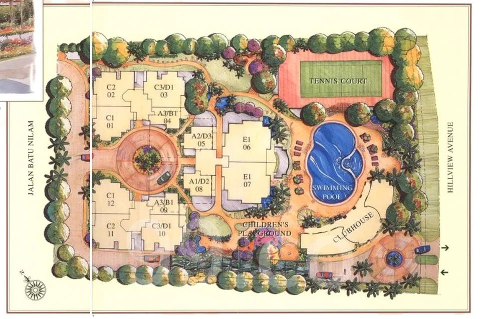 Site plan of Chantilly Rise in Singapore