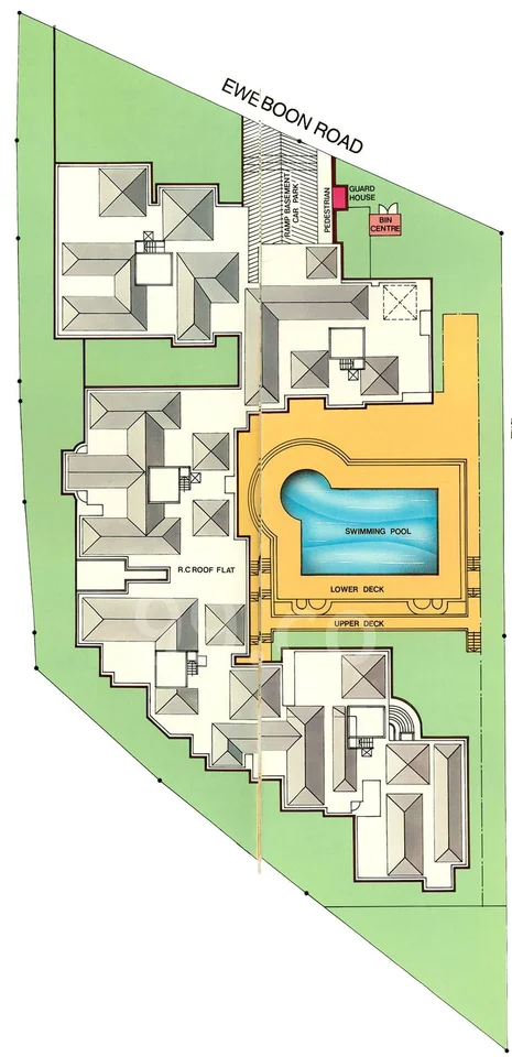 Site plan of Chateau Le Fame in Singapore