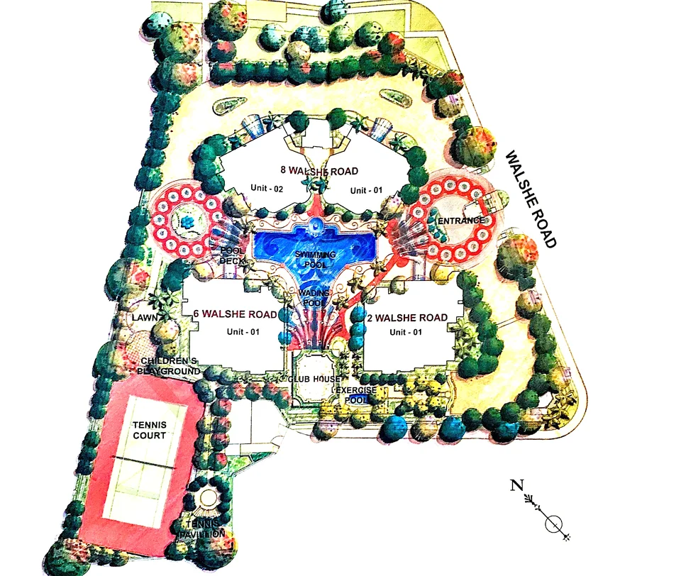 Site plan of Chelsea Gardens in Singapore