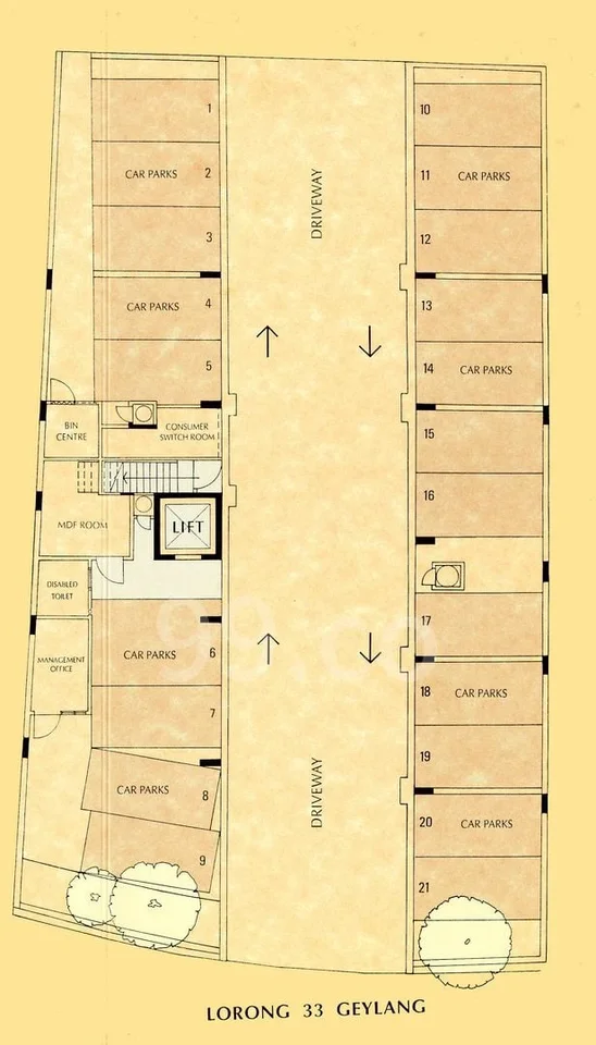 Site plan of Chen Fang Mansions in Singapore