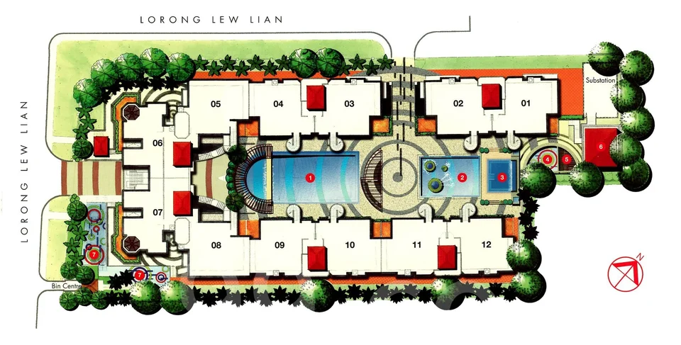 Site plan of Cherry Gardens in Singapore
