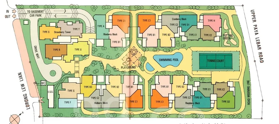 Site plan of Cherryhill in Singapore