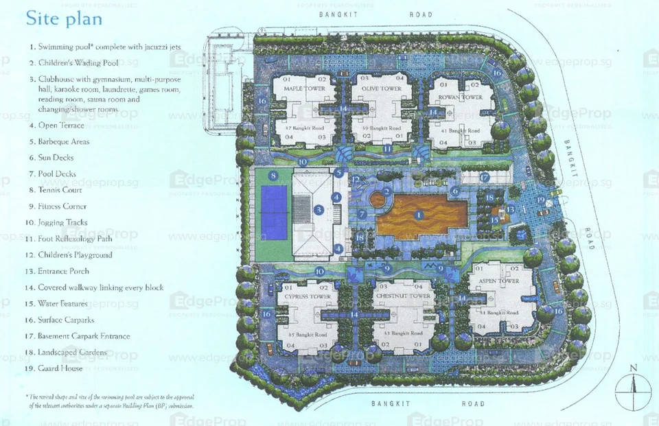 Site plan of Chestervale in Singapore