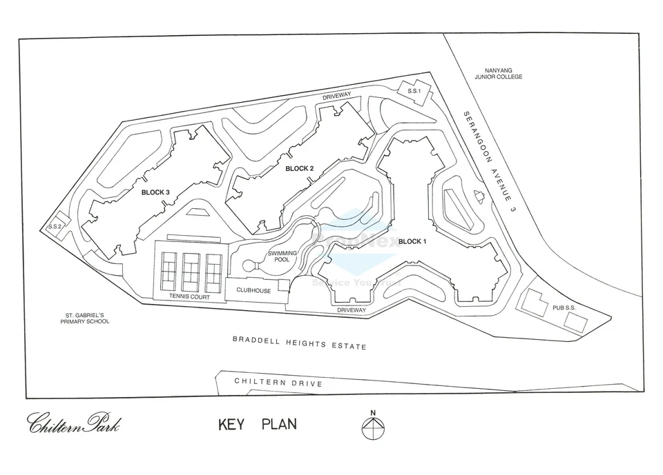 Site plan of Chiltern Park in Singapore