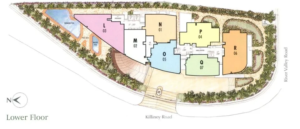 Site plan of Claremont in Singapore