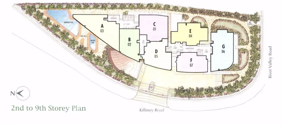 Site plan of Claremont in Singapore
