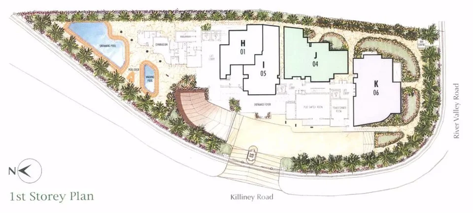 Site plan of Claremont in Singapore