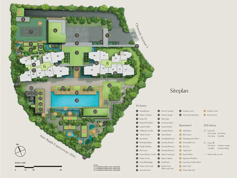 Site plan of Clavon in Singapore