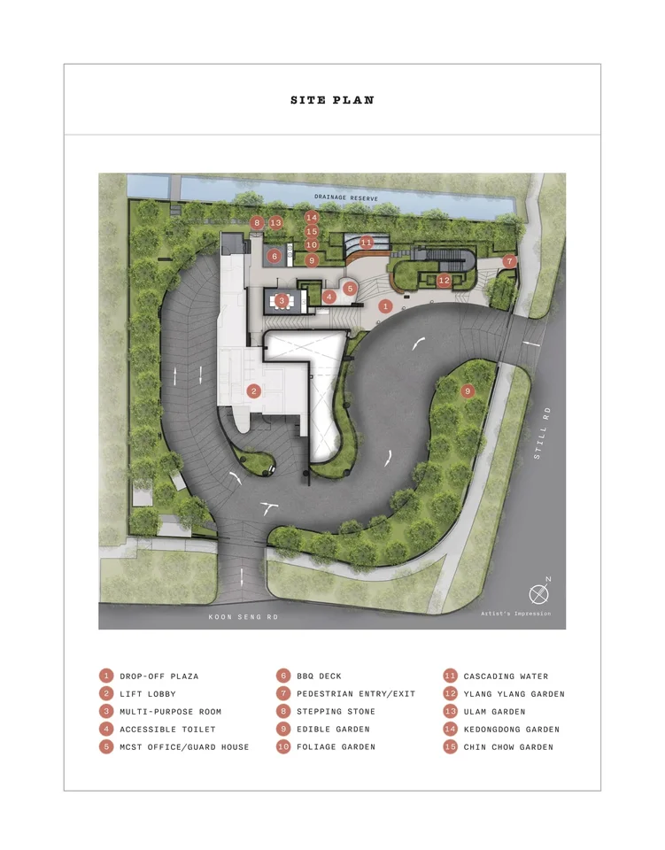 Site plan of Claydence in Singapore