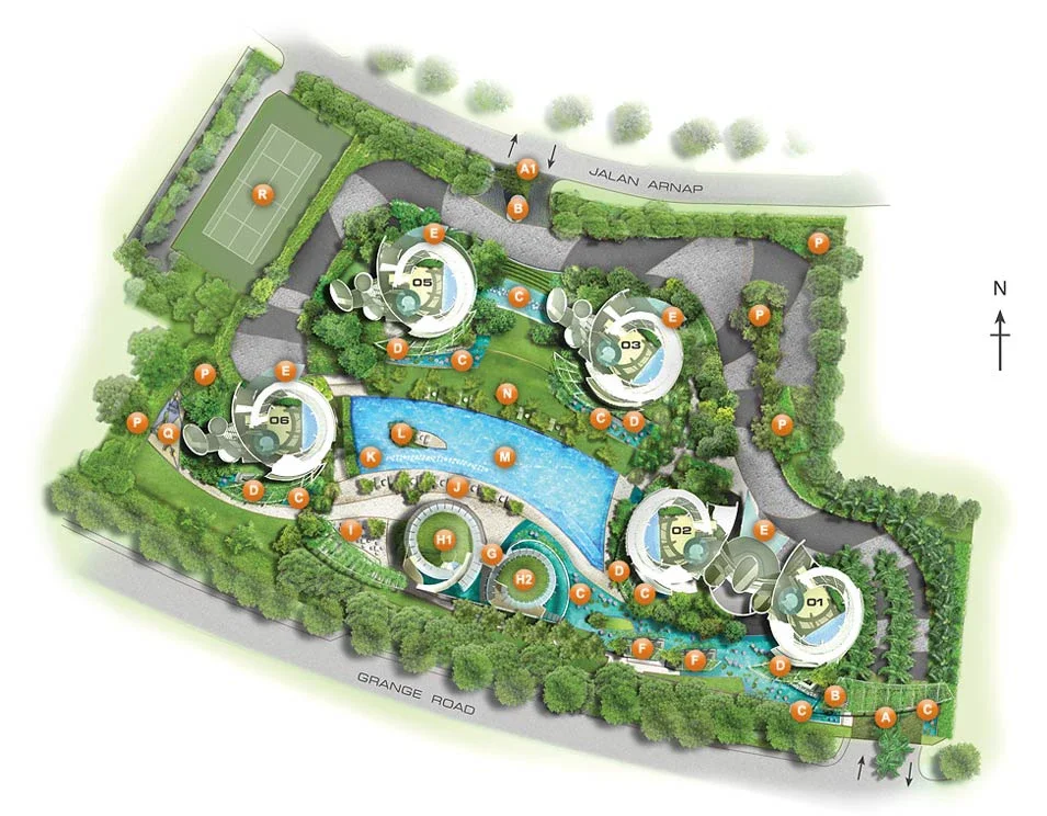 Site plan of Cliveden At Grange in Singapore